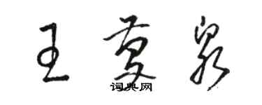 駱恆光王慶泉草書個性簽名怎么寫