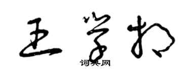 曾慶福王學相草書個性簽名怎么寫