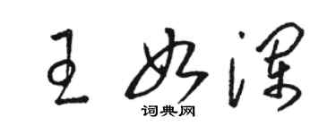 駱恆光王如瀾草書個性簽名怎么寫