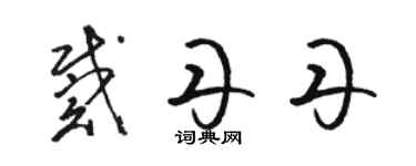 駱恆光戴丹丹草書個性簽名怎么寫