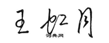 駱恆光王虹月草書個性簽名怎么寫