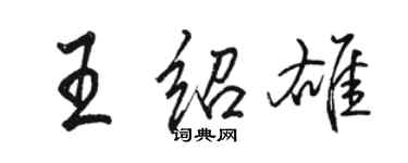 駱恆光王紹雄行書個性簽名怎么寫