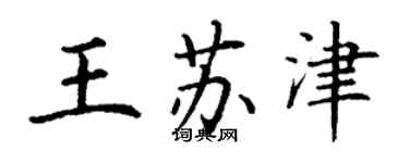 丁謙王蘇津楷書個性簽名怎么寫