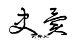 曾慶福史異草書個性簽名怎么寫