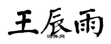 翁闓運王辰雨楷書個性簽名怎么寫