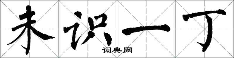 翁闓運未識一丁楷書怎么寫