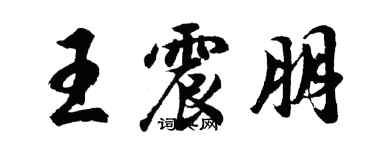 胡問遂王震朋行書個性簽名怎么寫