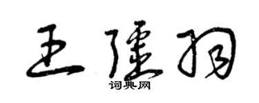 曾慶福王疆羽草書個性簽名怎么寫