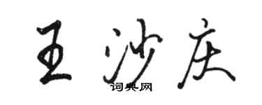 駱恆光王沙慶行書個性簽名怎么寫