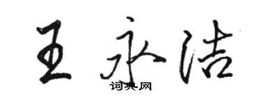 駱恆光王永潔行書個性簽名怎么寫