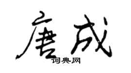 曾慶福唐成行書個性簽名怎么寫
