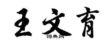 胡問遂王文育行書個性簽名怎么寫