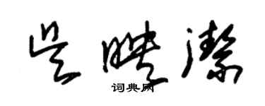 朱錫榮吳映潔草書個性簽名怎么寫