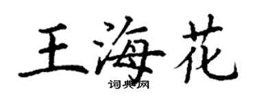丁謙王海花楷書個性簽名怎么寫