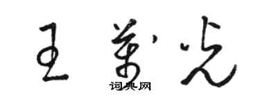 駱恆光王萬光草書個性簽名怎么寫