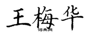 丁謙王梅華楷書個性簽名怎么寫