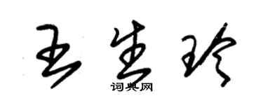 朱錫榮王生玲草書個性簽名怎么寫