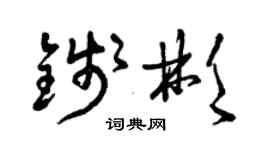 曾慶福錢彬草書個性簽名怎么寫