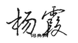 駱恆光楊霞行書個性簽名怎么寫