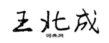 曾慶福王北成行書個性簽名怎么寫
