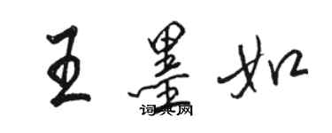 駱恆光王墨如行書個性簽名怎么寫