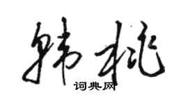 駱恆光韓桃草書個性簽名怎么寫