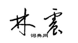 梁錦英林震草書個性簽名怎么寫