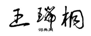 曾慶福王瑞桐草書個性簽名怎么寫