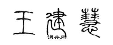 陳聲遠王建慧篆書個性簽名怎么寫