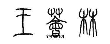 陳墨王薈林篆書個性簽名怎么寫