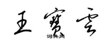 梁錦英王寶雲草書個性簽名怎么寫