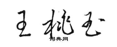 駱恆光王桃玉草書個性簽名怎么寫