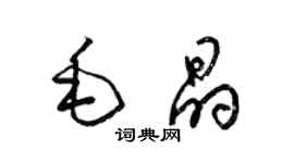 梁錦英毛晶草書個性簽名怎么寫