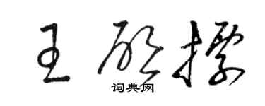 駱恆光王啟標草書個性簽名怎么寫