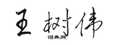 駱恆光王樹偉行書個性簽名怎么寫