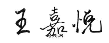 駱恆光王嘉悅行書個性簽名怎么寫