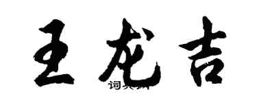 胡問遂王龍吉行書個性簽名怎么寫