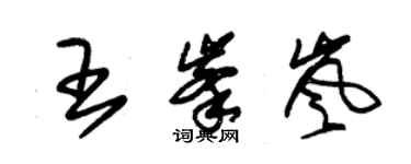 朱錫榮王峰嵐草書個性簽名怎么寫