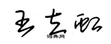 朱錫榮王立虹草書個性簽名怎么寫