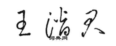 駱恆光王潛君草書個性簽名怎么寫