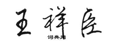駱恆光王祥臣行書個性簽名怎么寫
