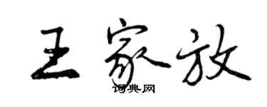 曾慶福王家放行書個性簽名怎么寫