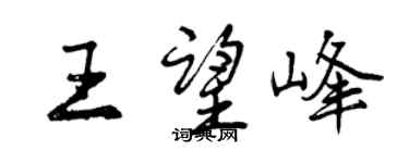 曾慶福王望峰行書個性簽名怎么寫
