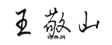 駱恆光王敬山行書個性簽名怎么寫