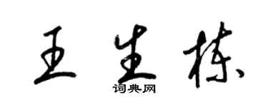 梁錦英王生棟草書個性簽名怎么寫