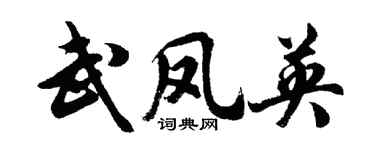 胡問遂武鳳英行書個性簽名怎么寫