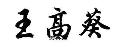 胡問遂王高葵行書個性簽名怎么寫