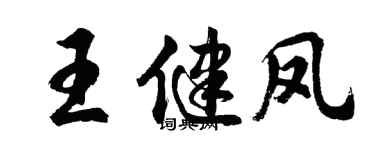 胡問遂王健鳳行書個性簽名怎么寫