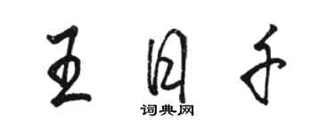 駱恆光王日千行書個性簽名怎么寫