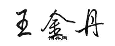 駱恆光王金丹行書個性簽名怎么寫